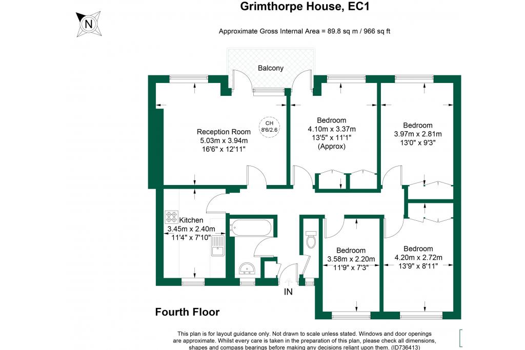 Flat for Rent at Grimthorpe House, EC1V 0BR