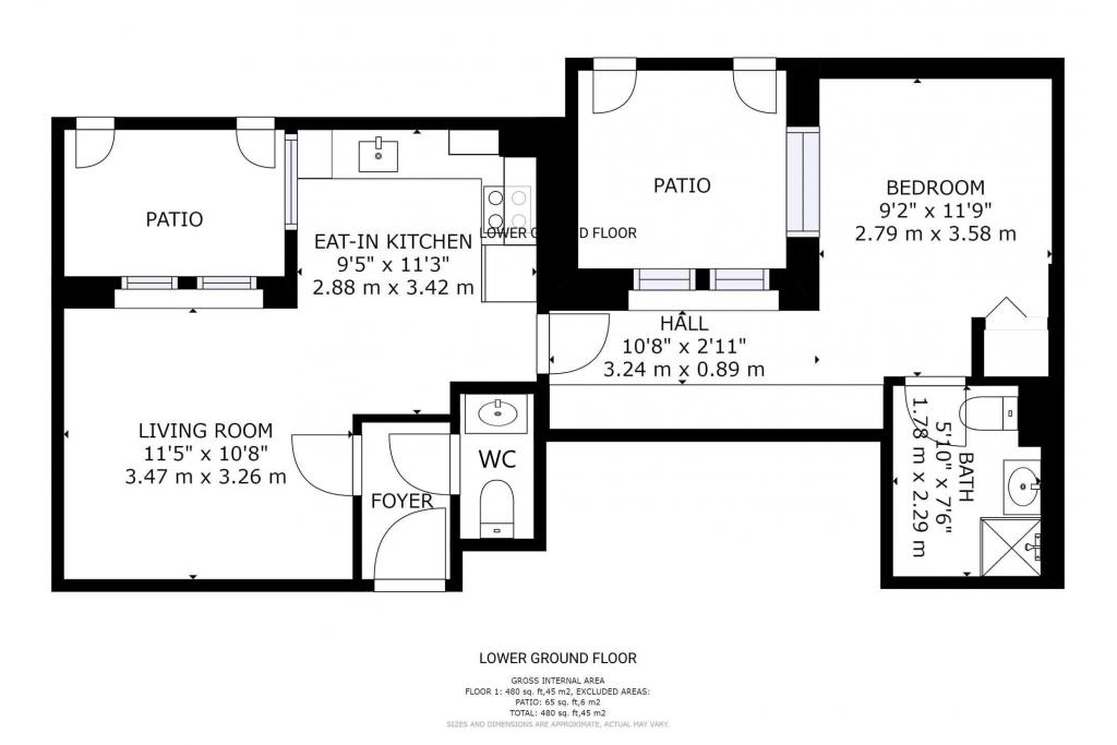 1 bedroom flat to rent on Kensington Gardens Square, London