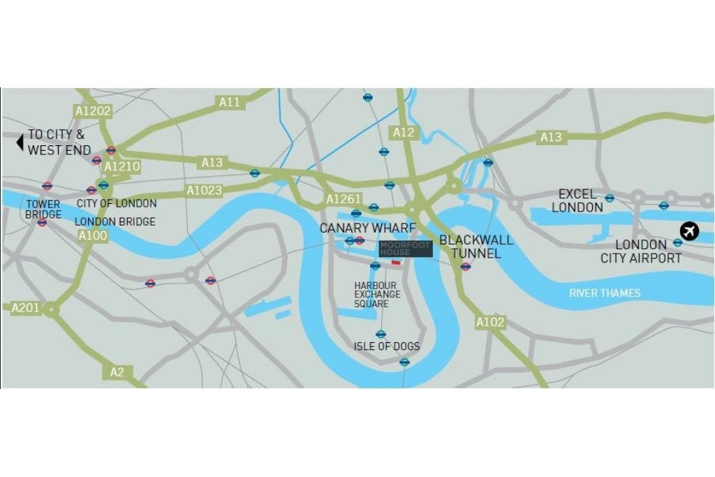 221 Marsh Wall - Moorfoot House Office Space for Rent, Canary Wharf, London E14 9FH