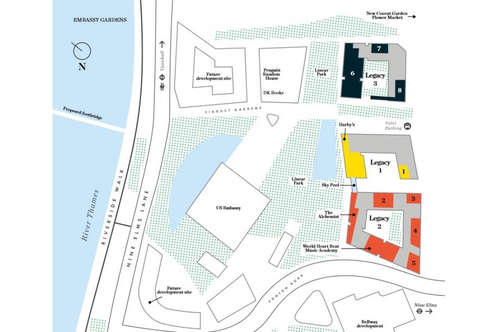 Viaduct Gardens-Embassy Gardens Legacy 2-Shopfront Retail/Residential Unit, London